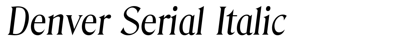 Denver Serial Italic